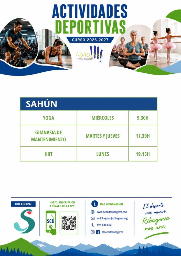 Imagen Actividades deportivas en Sahún curso 2026 - 2027